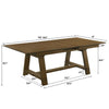 Lyoi Extendable Dining Table w Trestle Base | Hickory Brown | 71-87"