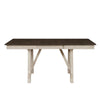 Riby Dining Table | 66-94" Top with 2 Leaves | Gray Antique White Wood