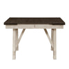 Riby Dining Table | 66-94" Top with 2 Leaves | Gray Antique White Wood