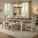 Riby Dining Table | 66-94" Top with 2 Leaves | Gray Antique White Wood