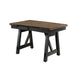 Riby Dining Table | 66-94" Top with 2 Leaves | Brown | Charcoal Black Wood