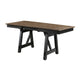 Riby Dining Table | 66-94" Top with 2 Leaves | Brown | Charcoal Black Wood