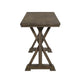 Omal Counter Height Dining Table | Khaki Brown 71" Top | Trestle Base