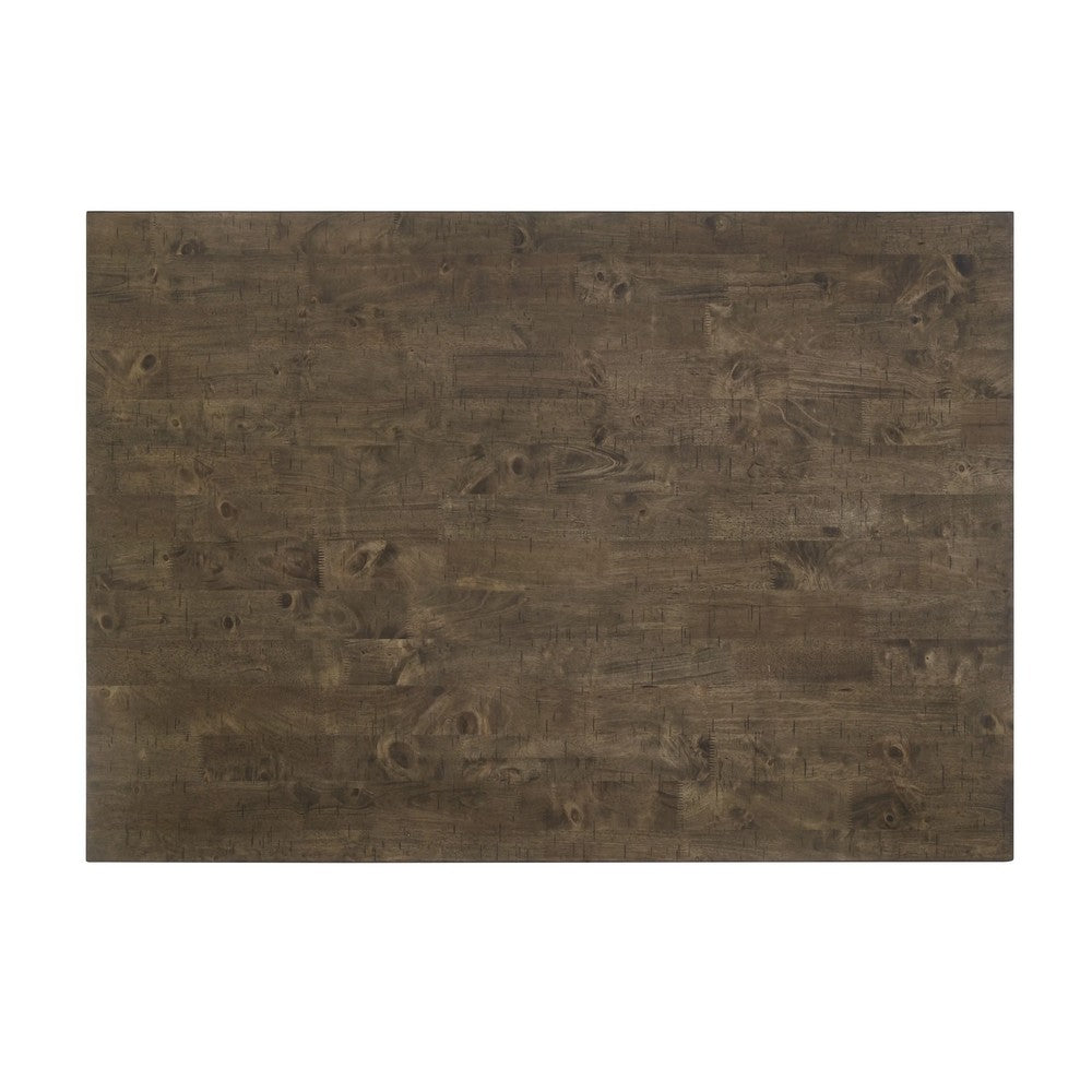 Omal Counter Height Dining Table | Khaki Brown 71" Top | Trestle Base