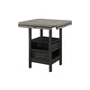 Kilu Counter Height Round Table | 42-60" Extendable | Black | Light Gray