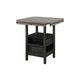 Kilu Counter Height Round Table | 42-60" Extendable | Black | Light Gray