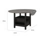 Kilu Counter Height Round Table | 42-60" Extendable | Black | Light Gray