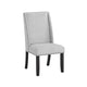 Vinz Dining Side Chair Set of 2 | Light Gray Cotton Polyester | Black Legs
