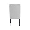 Vinz Dining Side Chair Set of 2 | Light Gray Cotton Polyester | Black Legs