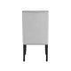 Vinz Dining Side Chair Set of 2 | Light Gray Cotton Polyester | Black Legs