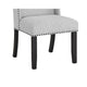 Vinz Dining Side Chair Set of 2 | Light Gray Cotton Polyester | Black Legs