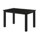 Syon Dining Table | 47" Black Faux Marble Top | Black Wood Legs