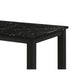 Syon Dining Table | 47" Black Faux Marble Top | Black Wood Legs