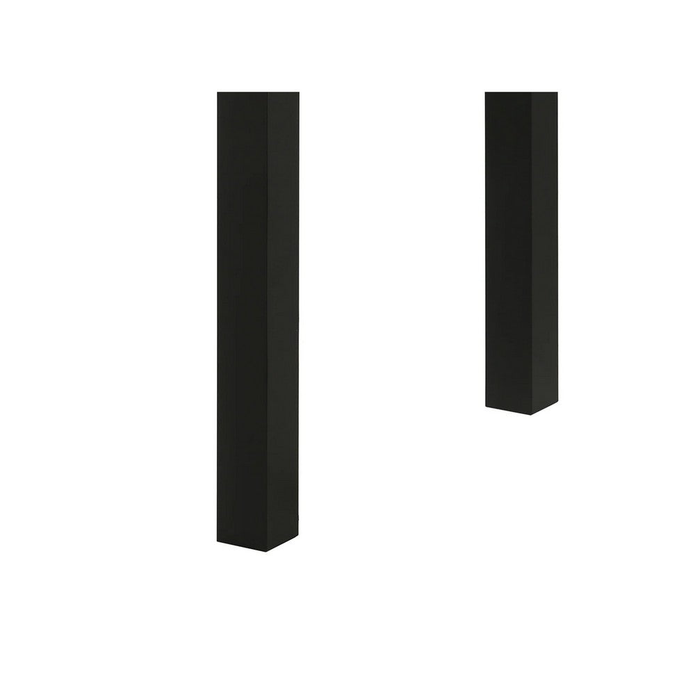 Syon Dining Table | 47" Black Faux Marble Top | Black Wood Legs