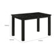 Syon Dining Table | 47" Black Faux Marble Top | Black Wood Legs