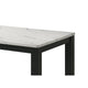 Syon Dining Table | 47" White Faux Marble Top | Black Wood Legs