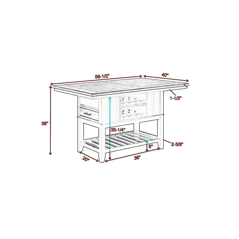 Fin Counter Height Table | 60" Light Gray Top | 1 Drawer | Black Base
