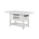Weny Counter Height Table | 60" White Faux Marble Top | Open Shelf