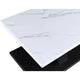 Zen 3pc Coffee and End Table Set | White Faux Marble | Black Legs