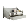 Kiki Twin Daybed w Trundle & Hidden Storage | Light Gray Wood