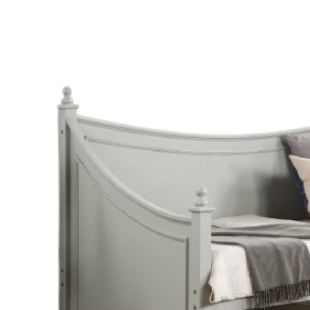 Kiki Twin Daybed w Trundle & Hidden Storage | Light Gray Wood