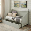 Kiki Twin Daybed w Trundle & Hidden Storage | Light Gray Wood