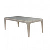 Jamie 7pc Dining Table Set | 6 Button Tufted Fabric Chairs | Silver-Gray