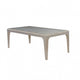 Jamie 7pc Dining Table Set | 6 Button Tufted Fabric Chairs | Silver-Gray