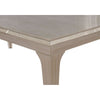Jamie 7pc Dining Table Set | 6 Button Tufted Fabric Chairs | Silver-Gray