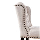 Bega 5pc Counter-Height Table Set | 4 Tufted Nailhead Chairs | Black Wood