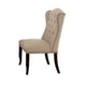 Bega 7pc Counter-Height Table Set | 6 Tufted Nailhead Chairs | Black Wood