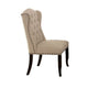 Bega 7pc Counter-Height Table Set | 6 Tufted Nailhead Chairs | Black Wood