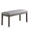 Lais 6pc Dining Table Set w Bench | 4 Ladderback Chairs | Rustic Gray