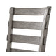 Lais 6pc Dining Table Set w Bench | 4 Ladderback Chairs | Rustic Gray