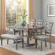 Lais 6pc Dining Table Set w Bench | 4 Ladderback Chairs | Rustic Gray