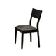 Riera 7pc Dining Table Set w Planked Top | 6 Faux Leather Chairs