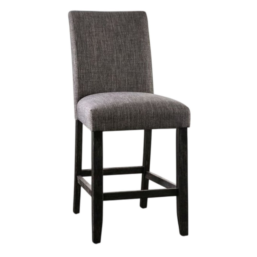 Bruce 5pc Counter Height Set | Marble Top | Trestle | 4 Dark Gray Chairs