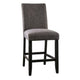 Bruce 5pc Counter Height Set | Marble Top | Trestle | 4 Dark Gray Chairs