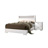 Aman 4pc Queen Bedroom Set | LED Headboard w Shelf | White Wood
