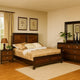 Nera 4pc Queen Bedroom Set | Panel Headboard | Black Brown Acacia Walnut