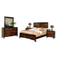 Nera 5pc Queen Bedroom Set | 2 Nightstands | Black Brown Acacia Walnut