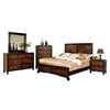 Nera 5pc Queen Bedroom Set | Tall Dresser | Black Brown Acacia Walnut