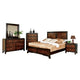 Nera 5pc Queen Bedroom Set | Tall Dresser | Black Brown Acacia Walnut