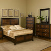Nera 5pc Queen Bedroom Set | Tall Dresser | Black Brown Acacia Walnut
