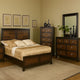 Nera 5pc Queen Bedroom Set | Tall Dresser | Black Brown Acacia Walnut
