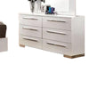 Gely 5pc Queen Bedroom Set | 2 Nightstands | Button Tufted | LED | White