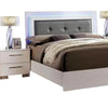 Gely 5pc Queen Bedroom Set | 2 Nightstands | Button Tufted | LED | White