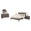 Leyla 5pc Queen Bedroom Set | 2 Nightstands | Oval Mirror | Gray Wood