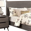 Leyla 5pc Queen Bedroom Set | 2 Nightstands | Oval Mirror | Gray Wood