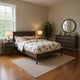 Leyla 5pc Queen Bedroom Set | 2 Nightstands | Oval Mirror | Gray Wood